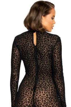 Roma Vogue Velvet Leopard Bodysuit 13 Roma Vogue Velvet Leopard Bodysuit