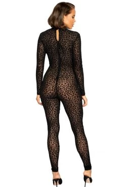 Roma Vogue Velvet Leopard Bodysuit