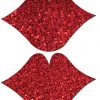 Pastease Lingerie Glittering Red Lip Nipple Pasties 2 Pastease Lingerie Glittering Red Lip Nipple Pasties