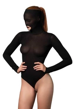 Leg Avenue Black Masked Teddy Lingerie