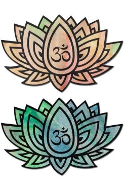 Pastease Rainbow Clothing J. Valentine® Pastel Tie-Dye Rainbow Lotus Nipple Pasties