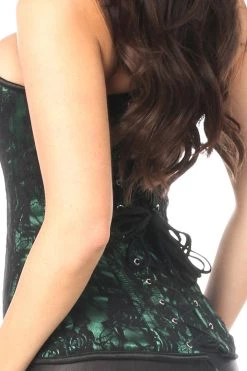 Daisy Corsets Green Lace Front Zipper Corset* Lingerie