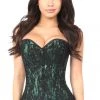 Daisy Corsets Green Lace Front Zipper Corset* Lingerie