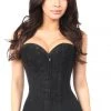 Daisy Corsets Lingerie Black Lace Front Zipper Corset*