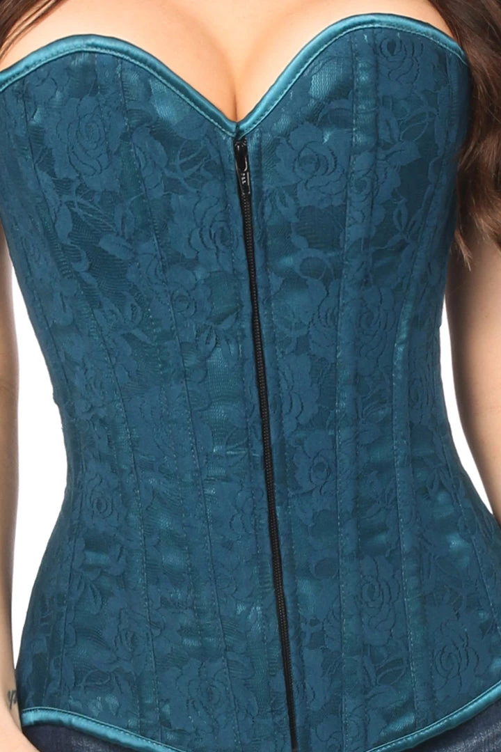 Daisy Corsets Dark Teal Lace Overbust Corset* Lingerie 7 Daisy Corsets Dark Teal Lace Overbust Corset* Lingerie
