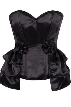 Daisy Corsets Black Satin Corset W/Removable Skirt Lingerie 9 Daisy Corsets Black Satin Corset W/Removable Skirt Lingerie
