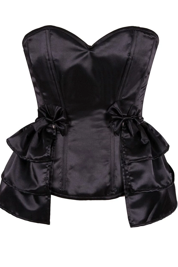 Daisy Corsets Black Satin Corset W/Removable Skirt Lingerie 5 Daisy Corsets Black Satin Corset W/Removable Skirt Lingerie