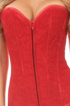 Daisy Corsets Red Lace Overbust Corset *