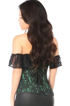 Daisy Corsets Green Lace Off-The-Shoulder Corset*