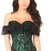 Daisy Corsets Green Lace Off-The-Shoulder Corset*