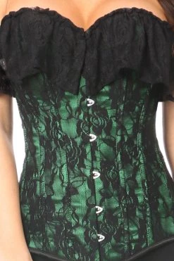 Daisy Corsets Green Lace Off-The-Shoulder Corset* 9 Daisy Corsets Green Lace Off-The-Shoulder Corset*