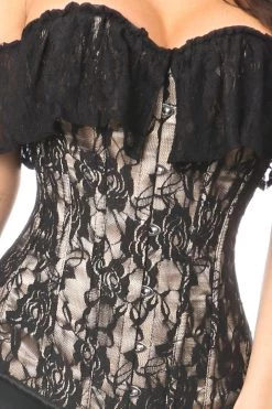 Daisy Corsets Beige Lace Off-The-Shoulder Corset* Lingerie