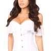 Daisy Corsets White Lace Off-The-Shoulder Corset*