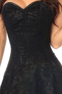 Daisy Corsets Lingerie Black Eyelash Lace Corset Dress* 12 Daisy Corsets Lingerie Black Eyelash Lace Corset Dress*