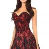 Daisy Corsets Red Eyelash Lace Corset Dress* 1 Daisy Corsets Red Eyelash Lace Corset Dress*