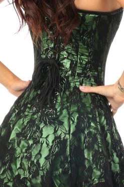 Daisy Corsets Green Eyelash Lace Corset Dress* 14 Daisy Corsets Green Eyelash Lace Corset Dress*