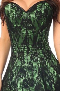 Daisy Corsets Green Eyelash Lace Corset Dress* 13 Daisy Corsets Green Eyelash Lace Corset Dress*