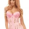 Daisy Corsets Light Pink Sheer Lace Under Bust Corset* Lingerie
