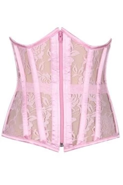 Daisy Corsets Light Pink Sheer Lace Under Bust Corset* Lingerie