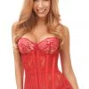 Daisy Corsets Red Sheer Lace Under Bust Corset* Lingerie 2 Daisy Corsets Red Sheer Lace Under Bust Corset* Lingerie