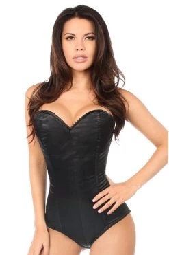 Daisy Corsets Best Sellers Lavish Black Satin Corset Romper