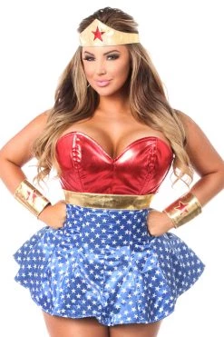 Daisy Corsets 3 PC Superhero Corset Dress Costume*