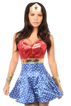 Daisy Corsets 3 PC Superhero Corset Dress Costume*