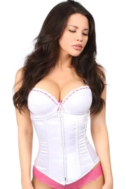 Daisy Corsets White Underbust Zipper Corset* Lingerie