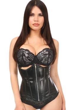 Daisy Corsets BDSM Lingerie Wet Look Under Bust Corset*