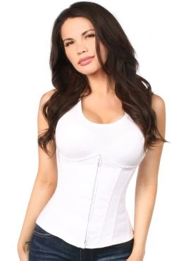 Daisy Corsets Lingerie White Cotton Underbust Corset* 11 Daisy Corsets Lingerie White Cotton Underbust Corset*