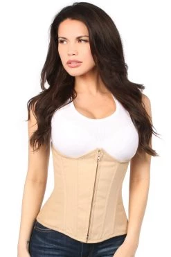 Daisy Corsets Lingerie Beige Cotton Underbust Corset*