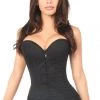 Daisy Corsets Lingerie Black Cotton Overbust Corset*