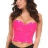 Daisy Corsets Latex Lingerie Pink Patent PVC Underwire Bustier 2 Daisy Corsets Latex Lingerie Pink Patent PVC Underwire Bustier