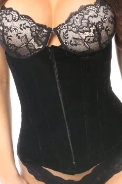 Daisy Corsets Black Velvet Underbust Corset* Lingerie 12 Daisy Corsets Black Velvet Underbust Corset* Lingerie