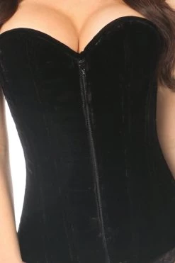 Daisy Corsets Black Velvet Overbust Corset* Lingerie