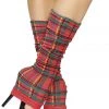 Roma School Girl Outfits Red & Green Plaid Leg Warmers 2 Roma School Girl Outfits Red & Green Plaid Leg Warmers
