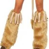 Roma Lioness Fur Leg Warmers Hosiery
