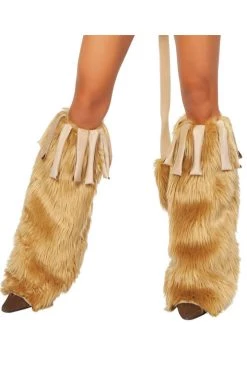 Roma Lioness Fur Leg Warmers Hosiery