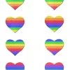 Pastease Rainbow Clothing 8 Mini Rainbow Hearts Body Pasties