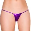 Roma Metallic Purple Micro Thong Bikini Bottom 2 Roma Metallic Purple Micro Thong Bikini Bottom
