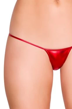 Roma Metallic Red Micro Thong Bikini Bottom 8 Roma Metallic Red Micro Thong Bikini Bottom