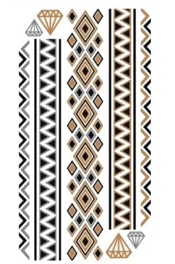Yoga Sticker Factory Gold Tattoo Combo- Diamonds
