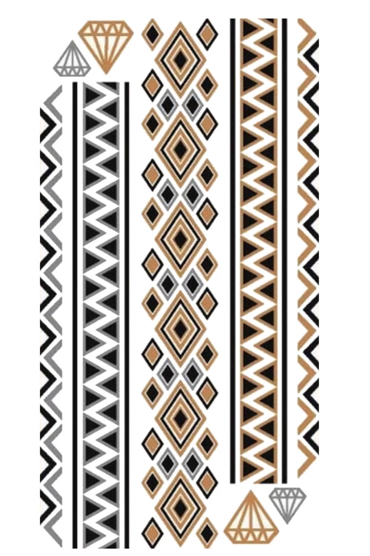 Yoga Sticker Factory Gold Tattoo Combo- Diamonds 3 Yoga Sticker Factory Gold Tattoo Combo- Diamonds