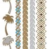 Yoga Sticker Factory Accessories Gold Tattoo Combo- Palm Trees 2 Yoga Sticker Factory Accessories Gold Tattoo Combo- Palm Trees