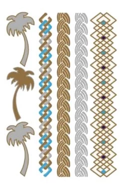 Yoga Sticker Factory Accessories Gold Tattoo Combo- Palm Trees