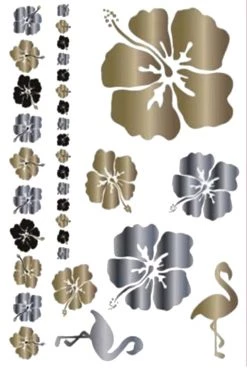 Yoga Sticker Factory Gold Tattoo Combo- Hawaiian