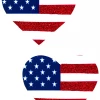 NevaNude 'Murica I Heart U Glitter Nipple Pasties New