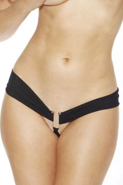 BodyShotz Wide Waistband Crotchless Panty BDSM Lingerie