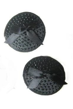 OY Brands Black Rhinestone Cone Shaped Nipple Pasties Dancewear