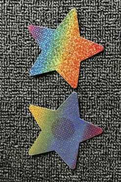 OY Brands Rainbow Sparkle Stars Nipple Pasties Dancewear